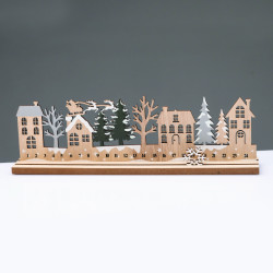 ^WOODEN XMAS COUNTDOWN WITH TREES ΔΙΑΚΟΣΜΗΤΙΚΟ ΜΟΤΙΦ 33x5x10cm^  -X063362